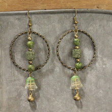 Load image into Gallery viewer, The Primitive Peddler Bells Are Ringing Dangle Drop Earrings*
