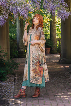 Load image into Gallery viewer, Market of Stars Lovelight Opera Duster Kimono Robe w/woodland deer & swallow