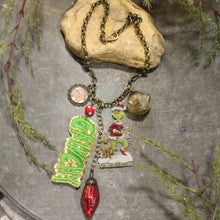 Load image into Gallery viewer, The Primitive Peddler Grinchy Isn't Allowed Charm'd Necklace