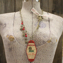 Load image into Gallery viewer, The Primitive Peddler Ticket To The North Pole Charm'd Necklace