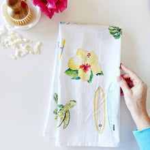 Load image into Gallery viewer, Emily Lex Studio Tropical cotton flour sack tea towel