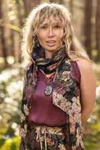 Load image into Gallery viewer, Market of Stars Lionheart Bohemian Scarf w/ botanicals & Narnia Print