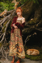 Load image into Gallery viewer, Market of Stars Woodland Wisdom Bohéme Maxi Slip Dress w/ Florals, Fox & Owl