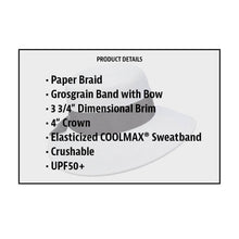 Load image into Gallery viewer, Scala Hats Straw Facesaver Riviera