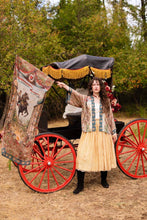 Load image into Gallery viewer, Market of Stars Love Revolution Pixie Crop Kimono w/ Sun, Horse & Florals