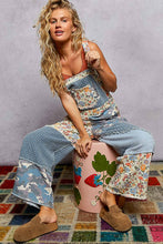 Load image into Gallery viewer, Pol Clothing Animal printed floral print frayed edge twill woven overalls
