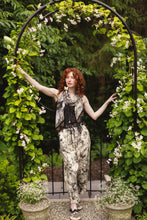 Load image into Gallery viewer, Market of Stars Honey & The Moon Linen Crop Artist Pant w/ Boho Floral Print