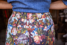 Load image into Gallery viewer, Market of Stars Love Language Linen Cropped Artist Pant w/ Flowers