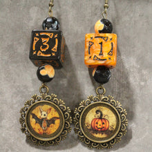 Load image into Gallery viewer, The Primitive Peddler TRICK or TREAT Dangle Earrings