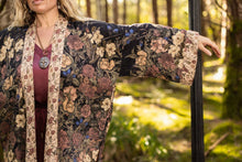 Load image into Gallery viewer, Market of Stars Lionheart Matinée Duster w/ florals & Narnia inspired print