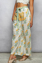 Load image into Gallery viewer, Pol Clothing Floral Lightweight Front Belt Woven Wide Pants
