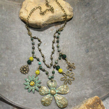 Load image into Gallery viewer, The Primitive Peddler Shasta Daisy Kind Of Day Layered Necklace