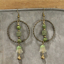 Load image into Gallery viewer, The Primitive Peddler Bells Are Ringing Dangle Drop Earrings*