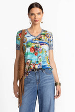 Load image into Gallery viewer, Johnny Was The Janie Favorite Short Sleeve V‑Neck Swing Tee