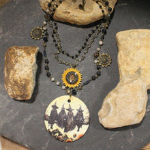 Load image into Gallery viewer, The Primitive Peddler Witch's Meeting Room Charm'd Necklace