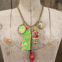 Load image into Gallery viewer, The Primitive Peddler Grinchy Isn't Allowed Charm'd Necklace