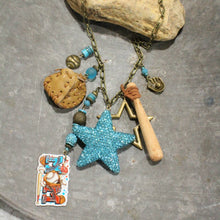 Load image into Gallery viewer, The Primitive Peddler Hey Batter Batter Charmed Necklace