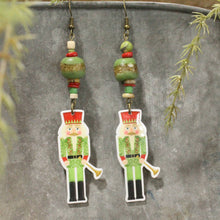 Load image into Gallery viewer, The Primitive Peddler Nutcracker Parade Dangle Earrings