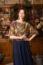 Load image into Gallery viewer, Market of Stars Golden Hour Luxe Tee Floral Tunic Shirt with Swallow