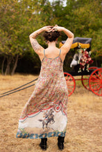Load image into Gallery viewer, Market of Stars Love Revolution Bohéme Slip Dress w/ Sun, Horse & Florals