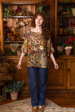 Load image into Gallery viewer, Market of Stars Golden Hour Luxe Tee Floral Tunic Shirt with Swallow