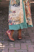 Load image into Gallery viewer, Market of Stars Lovelight Opera Duster Kimono Robe w/woodland deer & swallow