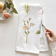 Load image into Gallery viewer, Emily Lex Studio Garden flowers cotton flour sack tea towel