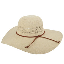 Load image into Gallery viewer, Scala Hats Straw Round Crown Hat Elenora
