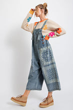 Load image into Gallery viewer, Easel Washed Denim Bandana Jumpsuit Blue