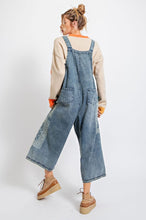 Load image into Gallery viewer, Easel Washed Denim Bandana Jumpsuit Blue