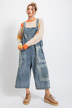 Load image into Gallery viewer, Easel Washed Denim Bandana Jumpsuit Blue