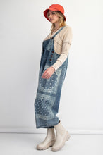 Load image into Gallery viewer, Easel Bandana Printed Loose Fit Overalls