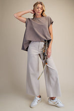 Load image into Gallery viewer, Easel Soft Stretch High Waisted Twill Pants Ecru