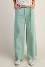Load image into Gallery viewer, Easel Soft Stretch High Waisted Twill Pants Mint Sage