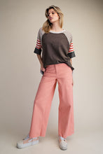 Load image into Gallery viewer, Easel Soft Stretch High Waisted Twill Pants Peach Blossom