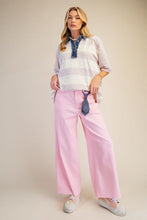 Load image into Gallery viewer, Easel Soft Stretch High Waisted Twill Pants Pink Foam