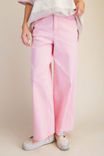 Load image into Gallery viewer, Easel Soft Stretch High Waisted Twill Pants Pink Foam