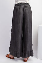 Load image into Gallery viewer, Easel Washed Ruffle Chambray Loose Fit Pants