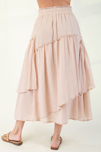 Load image into Gallery viewer, Easel Cotton Voile Woven Asymmetrical Maxi Skirt