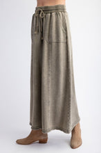 Load image into Gallery viewer, Easel Mineral Washed Terry Knit Maxi Skirt