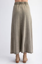 Load image into Gallery viewer, Easel Mineral Washed Terry Knit Maxi Skirt