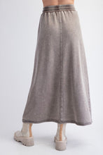 Load image into Gallery viewer, Easel Mineral Washed Terry Knit Maxi Skirt