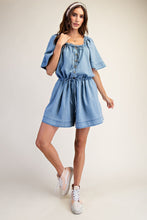 Load image into Gallery viewer, Easel Washed Denim Romper