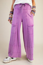 Load image into Gallery viewer, Easel Washed Wide Leg Terry Pants