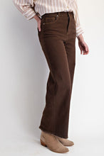 Load image into Gallery viewer, Easel Self Fray Bottom Washed Stretch Twill Pants