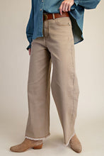 Load image into Gallery viewer, Easel Self Fray Bottom Washed Stretch Twill Pants