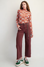 Load image into Gallery viewer, Easel Self Fray Bottom Washed Stretch Twill Pants