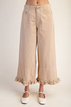 Load image into Gallery viewer, Easel Ruffle Bottom Washed Twill Pants