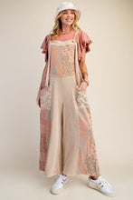 Load image into Gallery viewer, Easel Patchwork Print Washed Terry Jumpsuit
