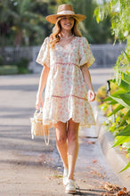 Load image into Gallery viewer, Easel Print Mix Floral Embo Woven Dress